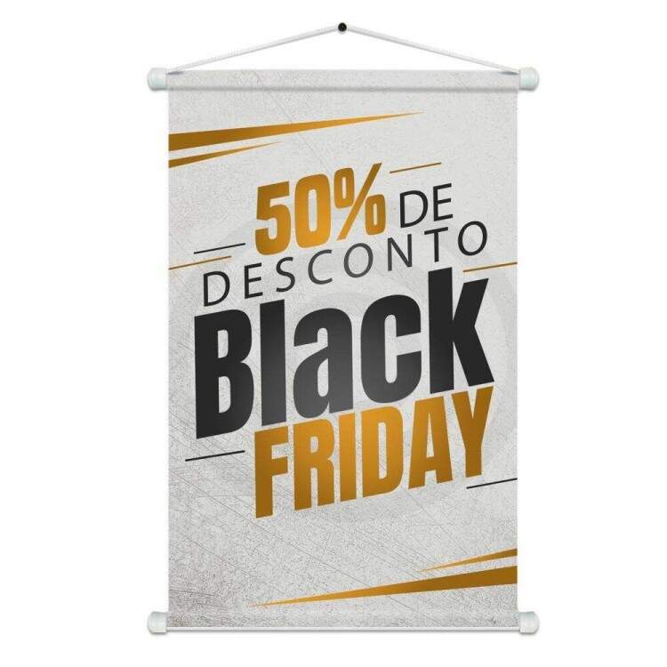 Banner Impresso em Lona 50% de Desconto Black Friday