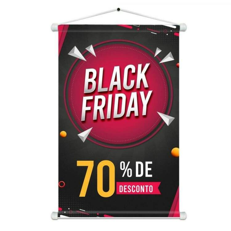 Banner Impresso em Lona Black Friday 70% de Desconto