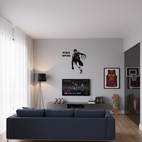Adesivo de Parede Inspirado em Jogador de Basquete