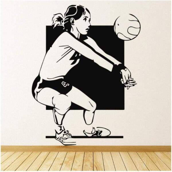 Adesivo de Parede Jogadora de Vleibol Profissional