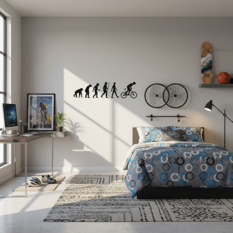 Adesivo de Parede Evoluo de Ciclista