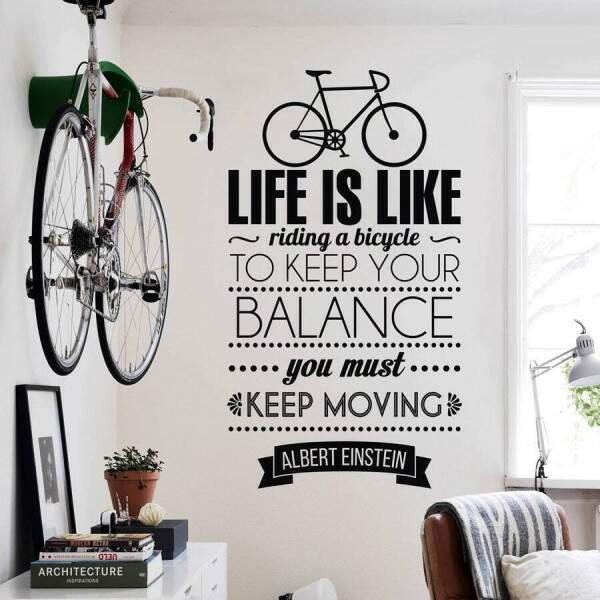 Adesivo de Parede Frase Ciclista Life is Like