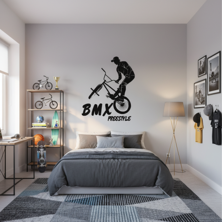 Adesivo de Parede Ciclista com FreeStyle