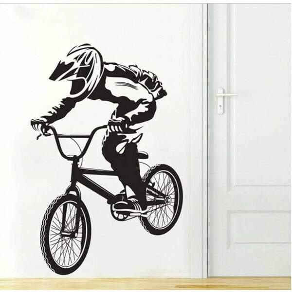 Adesivo de Parede Ciclistas Preparado Para Manobra