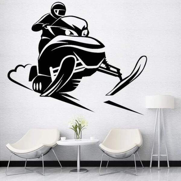 Adesivo de Parede Jet Ski em Neve
