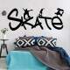 Adesivo de Parede Pixo Skate com Skatistas