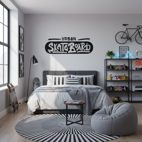 Adesivo de Parede Urban Skateboard