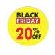 Adesivo para Ch�o Black Friday com Seu Desconto OFF