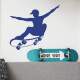 Adesivo de Parede Skatista Livre com Skate
