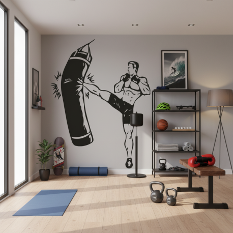 Adesivo de Parede Homem Praticando Artes Marciais