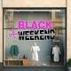 Adesivo de Parede Para Vitrine de Black Weekend Rosa