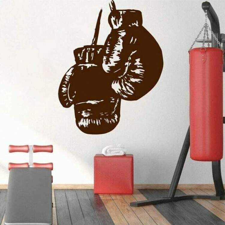 Adesivo de Parede Artes Marciais Luvas de Box