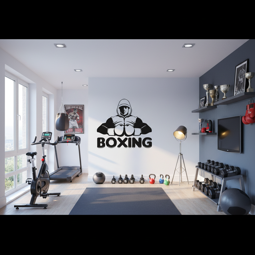 Adesivo de Parede Artes Marciais Lutador Boxing