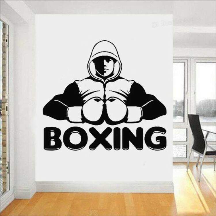 Adesivo de Parede Artes Marciais Lutador Boxing