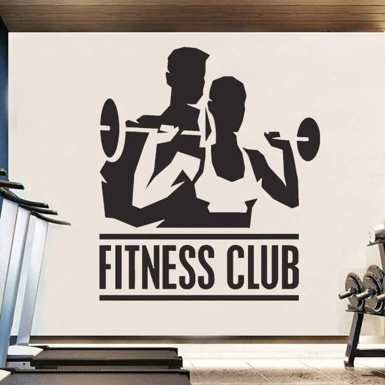 Adesivo de Parede de Musculao Fitness Club