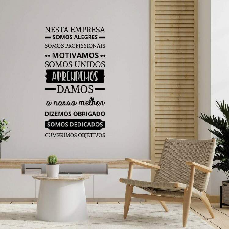 Adesivo de Parede Frase de Motivao Para Empresa