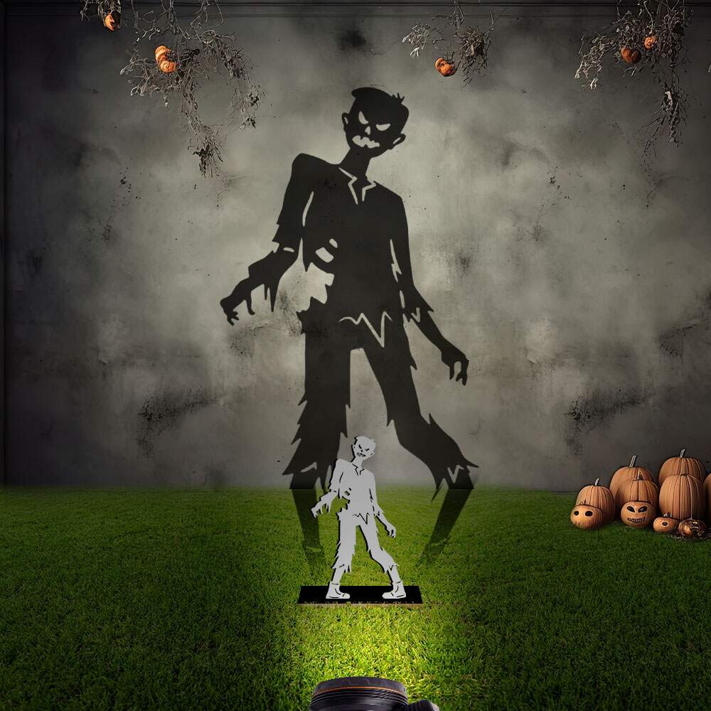 Estaca de Projeo de Sombra de Zumbi com Cabea de Abbora