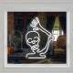 Placa Luminosa de Neon Led Esqueleto 33x23cm