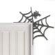 Placa Decorativa Aranha com Teia de Halloween
