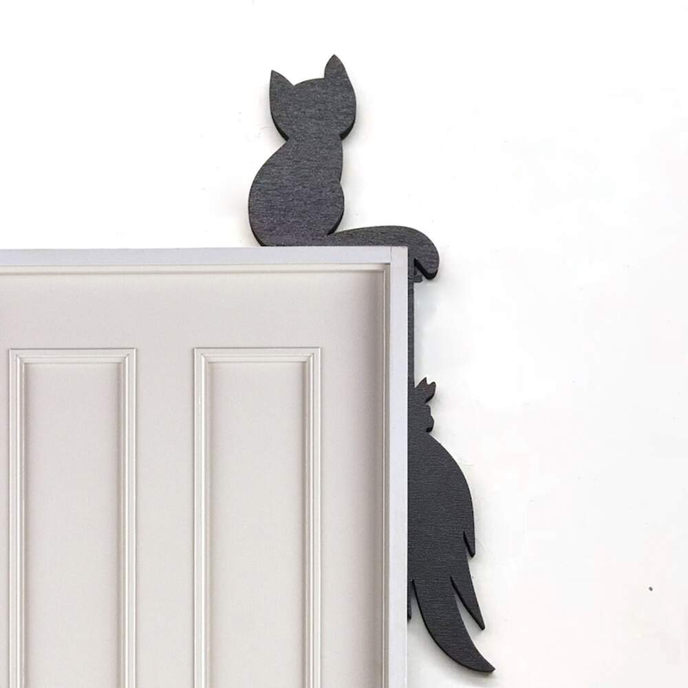 Placa Decorativa Gato com Vassoura