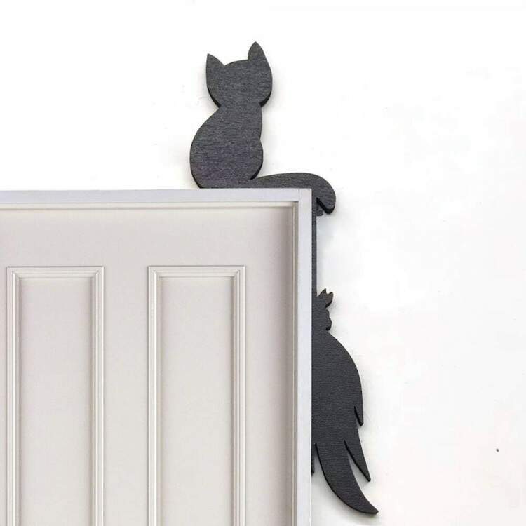 Placa Decorativa Gato com Vassoura