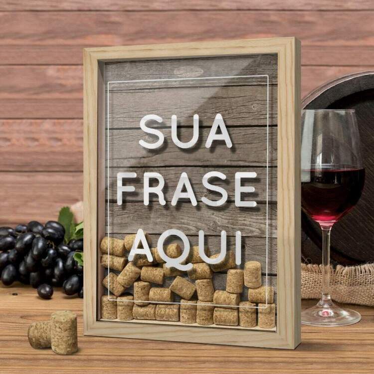 Quadro Decorativo Porta Rolhas Personalizado