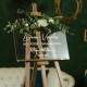 Placa Receptiva para Casamento em Acr�lico com Nomes e Data