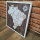 Quadro Mapa do Brasil com suas Fotos de Viagens