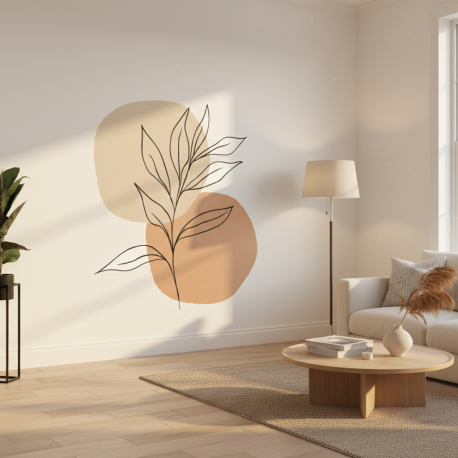 Adesivo de Parede Floral Contemporneo mod7 Boho
