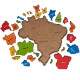 Quebra cabe�a Mapa Regi�es Do Brasil
