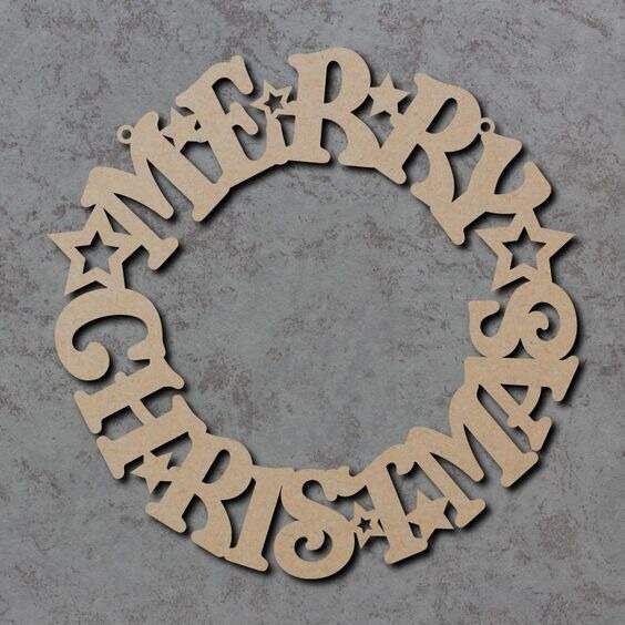 Placa Decorativa Em MDF Natal Merry Christmas