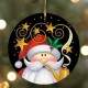 Placa Decorativa Em MDF Natal Papai Noel com Estrelas