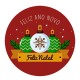 Etiqueta Adesiva para Natal Feliz Natal e Feliz Ano Novo