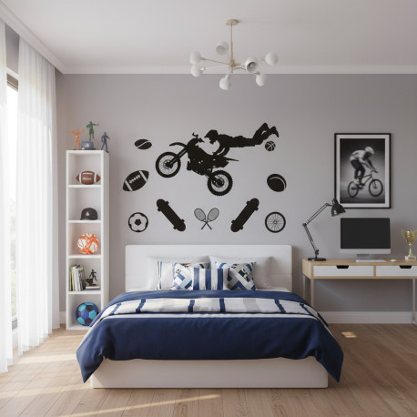 Adesivo de Parede Esporte Motociclismo