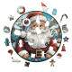 Quebra Cabe�a Papai Noel Fofo