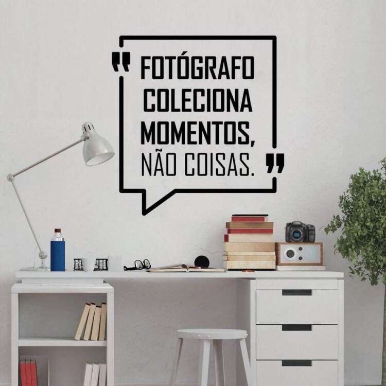 Adesivo de Parede Fotgrafo Coleciona Momentos, No Coisas