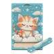 Quebra Cabe�a Monte o Desenho Gatinho Fofo com Fundo C�u Azul