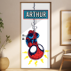 Adesivo para Porta Homem Aranha Baby com Nome