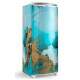 Envelopamento de Geladeira Inteira Estilo M�rmore Azul e Dourado
