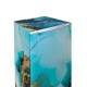 Envelopamento de Geladeira Inteira Estilo M�rmore Azul e Dourado