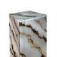 Envelopamento de Geladeira Inteira Estilo M�rmore Branco e Dourado