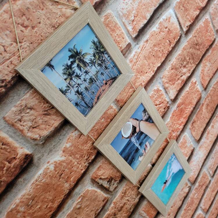 Conjunto de 3 quadrinhos com fotos variadas