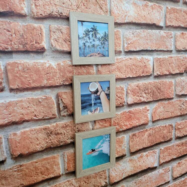 Conjunto de 3 quadrinhos com fotos variadas