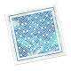 Adesivos de Azulejos Ladrilhos Cartela M�rmore Branco com Detalhes Azuis