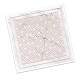 Adesivos de Azulejos Ladrilhos Cartela M�rmore Branco com Detalhe Rose