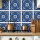Adesivos de Azulejos Ladrilhos Cartela Azul Marinho Retr�