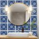 Adesivos de Azulejos Ladrilhos Cartela Azul Marinho Retr�