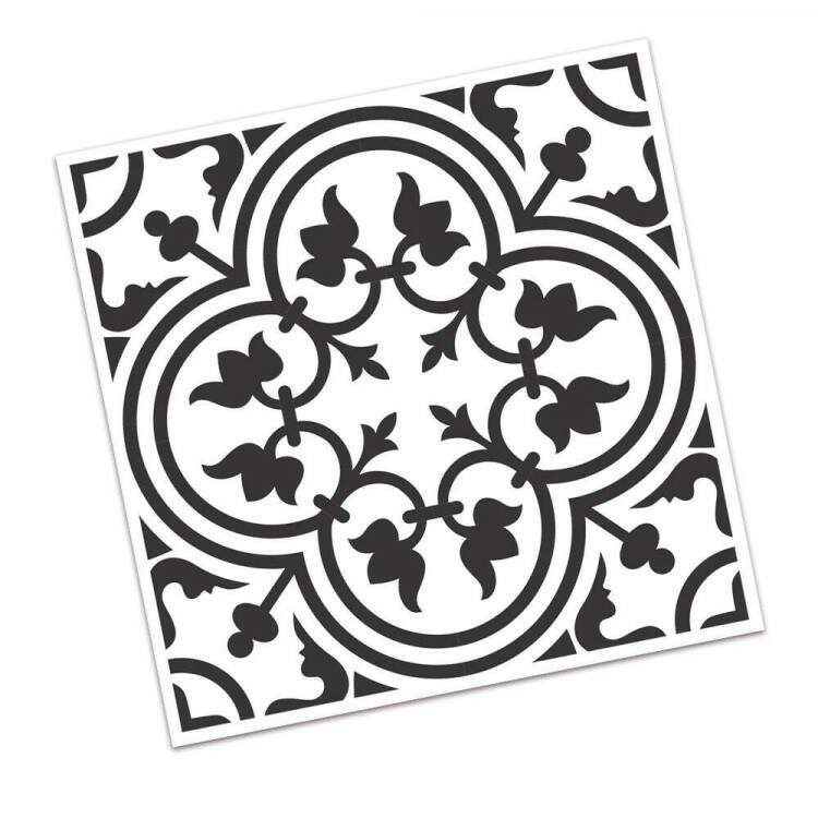 Adesivos de Azulejos Ladrilhos Cartela Branco e Preto