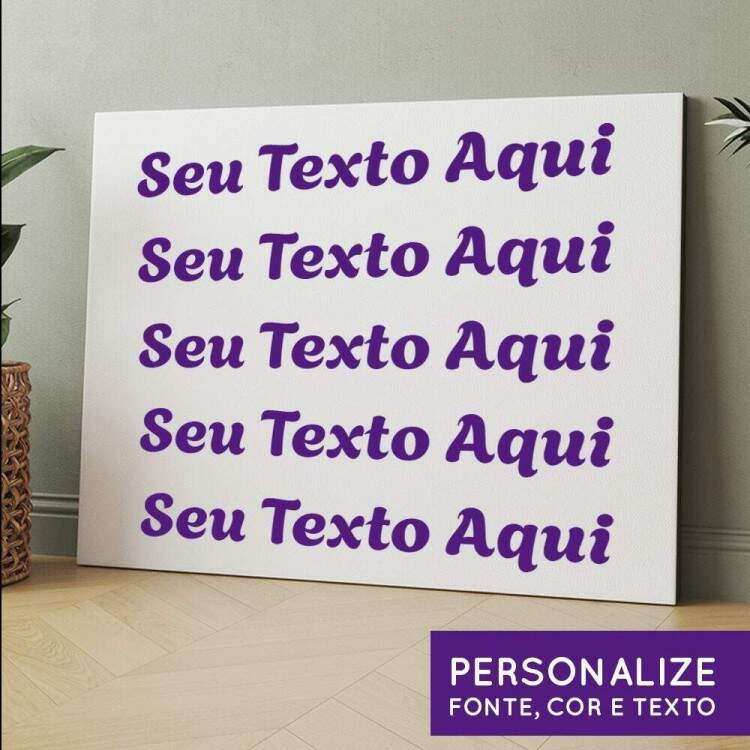 Placa Decorativa Personalizada Sua Frase Aqui Horizontal G