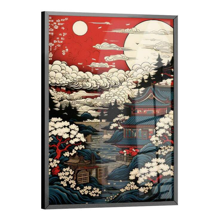 Quadro Decorativo Arte Oriental Japonesa